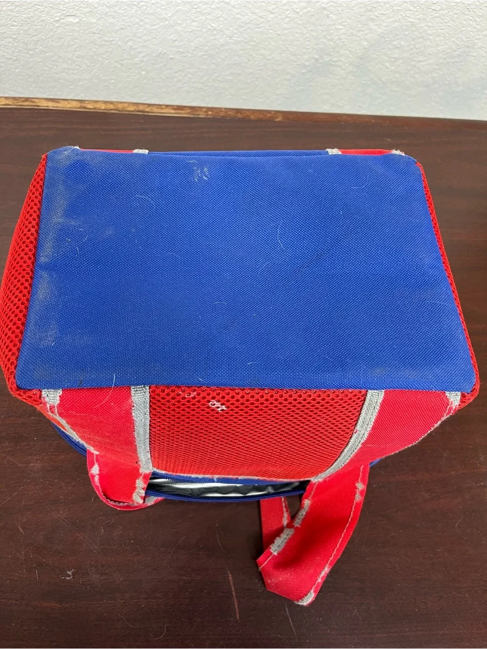 Vintage Blue & Red Lunch Cooler – Retro 90s Style